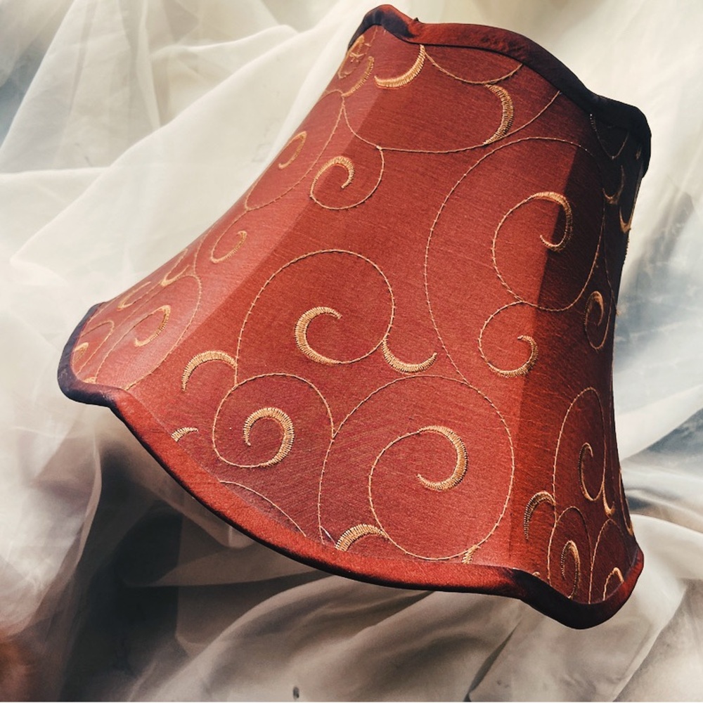 Whimsigoth Red and Gold Lampshade